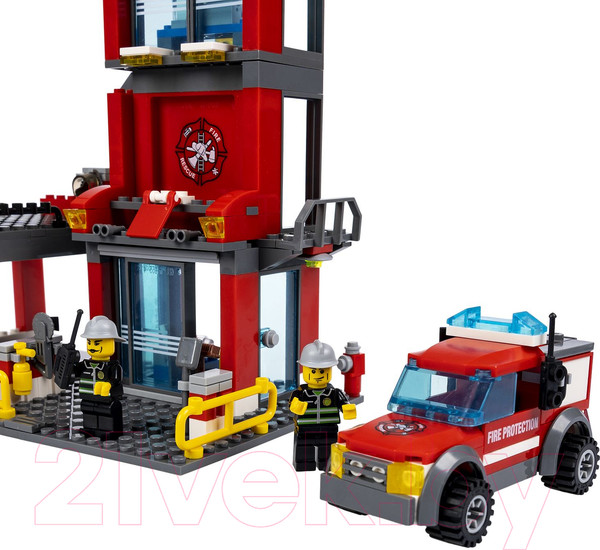 Изображение товара Конструктор Bondibon Пожарная служба. Пожарная станция / ВВ4048