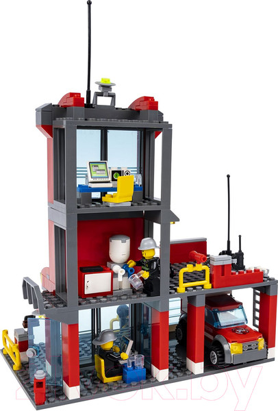 Изображение товара Конструктор Bondibon Пожарная служба. Пожарная станция / ВВ4048