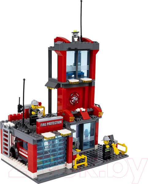 Изображение товара Конструктор Bondibon Пожарная служба. Пожарная станция / ВВ4048