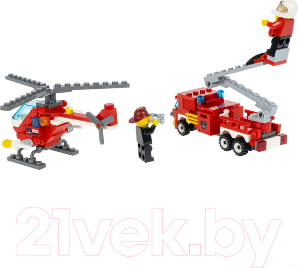 Изображение товара Конструктор Bondibon Пожарная служба. Вертолет, машина / ВВ4050