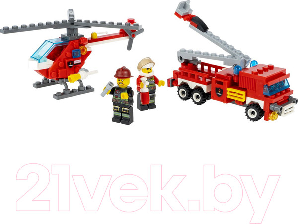 Изображение товара Конструктор Bondibon Пожарная служба. Вертолет, машина / ВВ4050