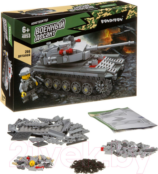 Изображение товара Конструктор Bondibon Военный десант. Танк / ВВ4053