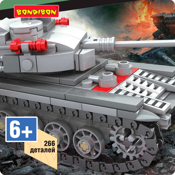 Изображение товара Конструктор Bondibon Военный десант. Танк / ВВ4053