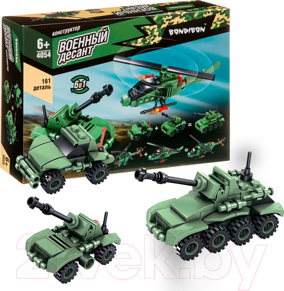 Изображение товара Конструктор Bondibon Военный десант. Вертолет / ВВ4054
