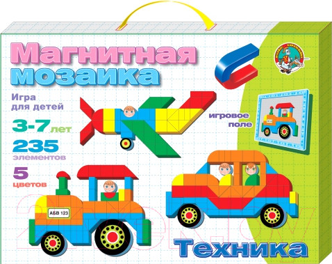 Изображение товара Развивающая игра Десятое королевство Мозаика магнитная. Техника / 01510 (235эл)