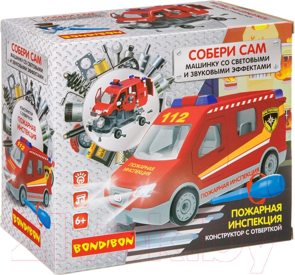 Изображение товара Конструктор Bondibon Собирай и играй. Пожарная инспекция / ВВ4155