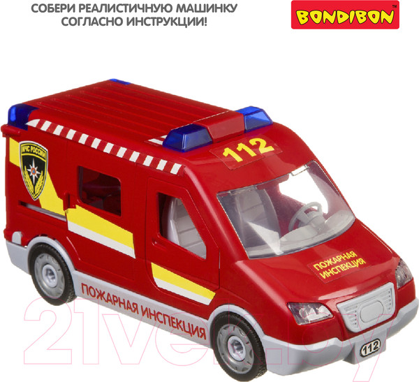 Изображение товара Конструктор Bondibon Собирай и играй. Пожарная инспекция / ВВ4155