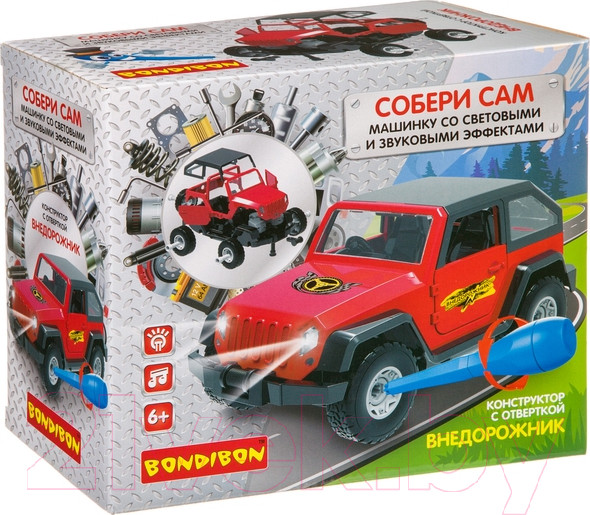 Изображение товара Конструктор Bondibon Собирай и играй. Внедорожник / ВВ4156