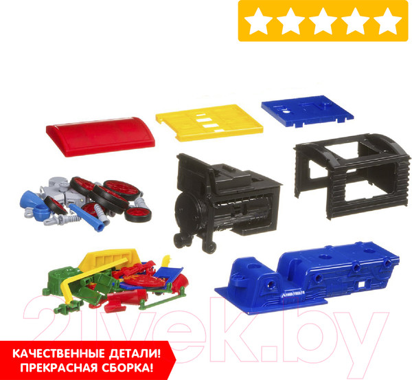 Изображение товара Конструктор Bondibon Собирай и играй. Паровоз / ВВ4157