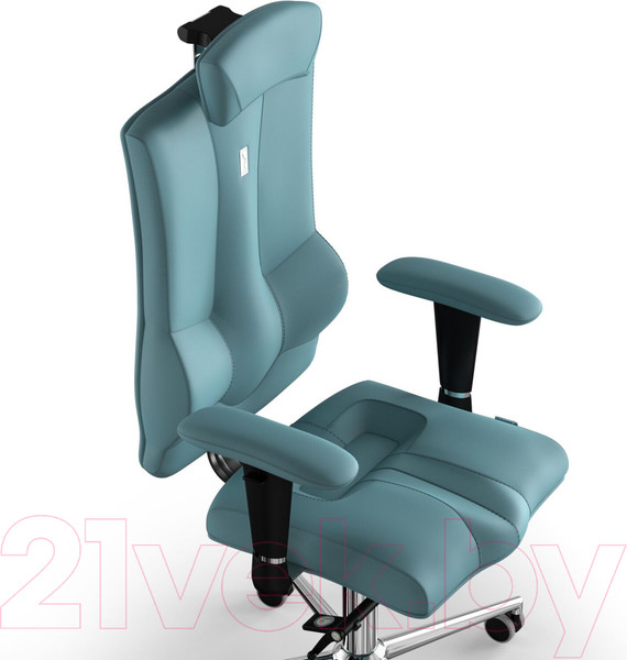 Изображение товара Кресло офисное Kulik System Elegance экокожа (синий с подголовником)