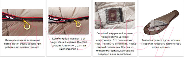 Изображение товара Спальный мешок Alexika Nord правый / 9227.01061 (красный)