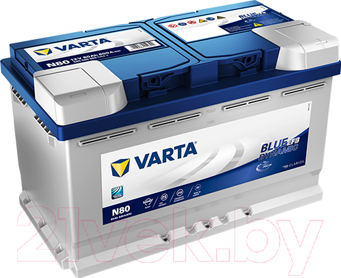 Изображение товара Автомобильный аккумулятор Varta Blue Dynamic EFB / 580500080 (80 А/ч)