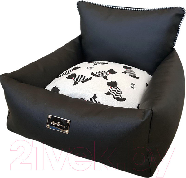 Изображение товара Лежанка для животных AntePrima Aurora / AURPELDOGNER01 (черный с собачками)