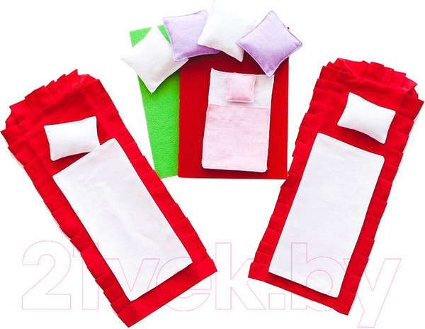 Изображение товара Комплект аксессуаров для кукольного домика Paremo Постельные принадлежности / PDA315-01