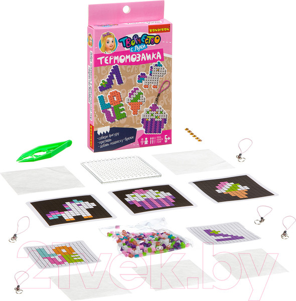 Изображение товара Развивающая игра Bondibon Термомозаика 2D. Пирожное-мороженое / ВВ3283