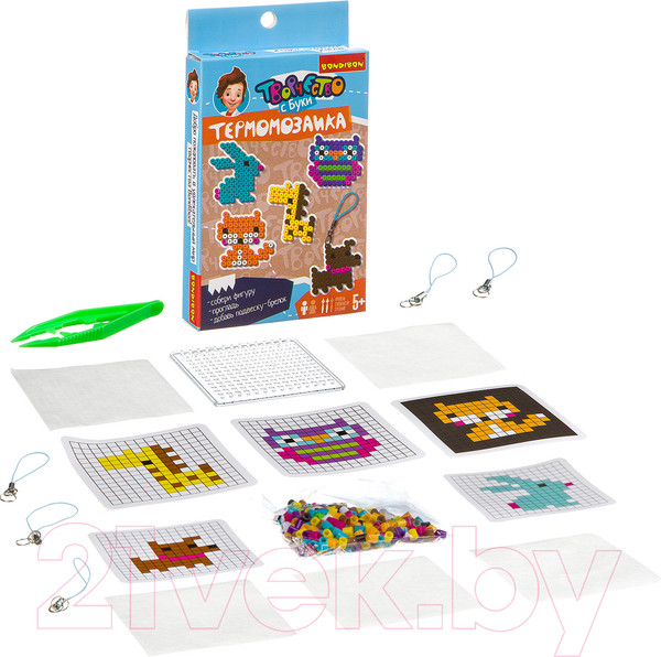 Изображение товара Развивающая игра Bondibon Термомозаика 2D. Животные и птички / ВВ3285