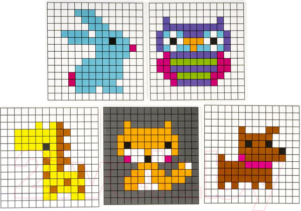 Изображение товара Развивающая игра Bondibon Термомозаика 2D. Животные и птички / ВВ3285