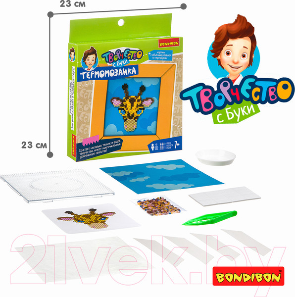 Изображение товара Развивающая игра Bondibon Картина с термомозаикой. Жираф / ВВ3288