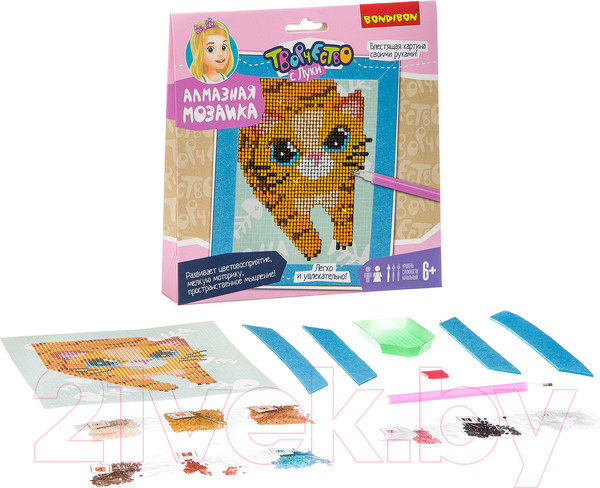 Изображение товара Набор алмазной вышивки Bondibon Картина Котейка / ВВ3345