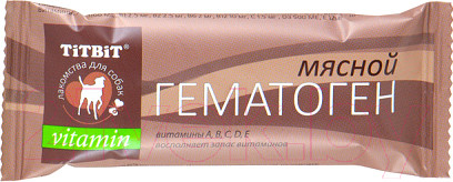 Изображение товара Лакомство для собак TiTBiT Vitamin гематоген мясной / 005897