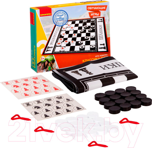 Изображение товара Набор настольных игр Bondibon Классика 2 в 1 / ВВ2604