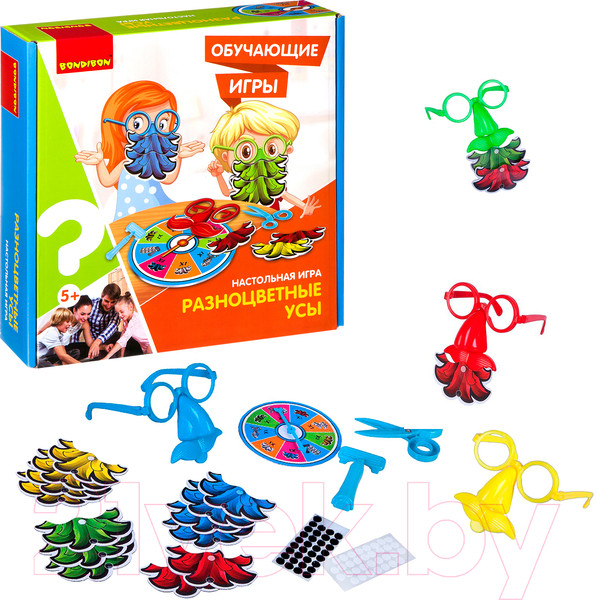Изображение товара Настольная игра Bondibon Разноцветные усы / ВВ3154