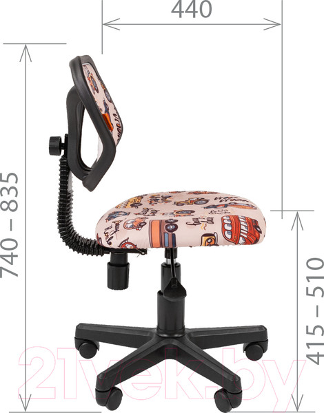 Изображение товара Кресло детское Chairman Kids 106 (белый пластик/зоопарк)