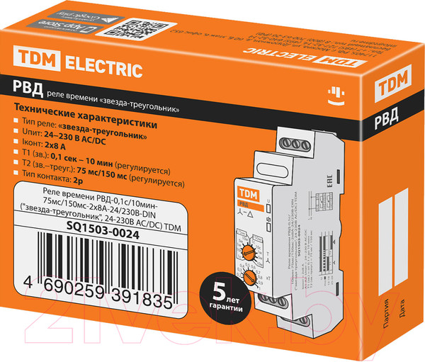 Изображение товара Реле времени TDM SQ1503-0024