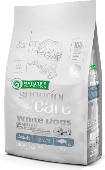 Изображение товара Сухой корм для собак Nature's Protection Superior Care White Dogs Grain Free White Fish / NPSC45667 (1.5кг)