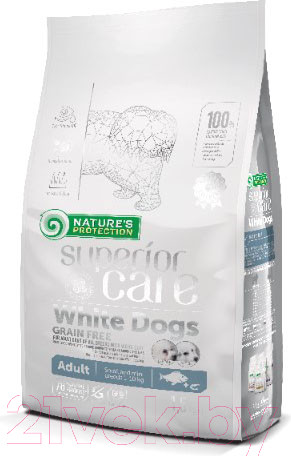 Изображение товара Сухой корм для собак Nature's Protection Superior Care White Dogs Grain Free White Fish / NPSC45667 (1.5кг)
