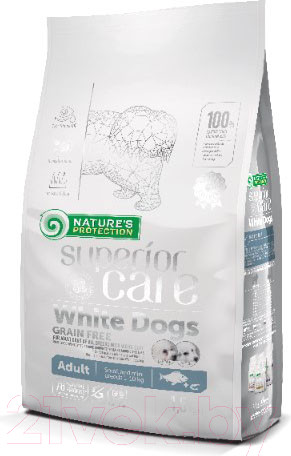 Изображение товара Сухой корм для собак Nature's Protection Superior Care White Dogs Grain Free White Fish / NPSC45668 (10кг)