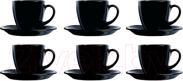 Изображение товара Набор для чая/кофе Luminarc Carine Black P4672