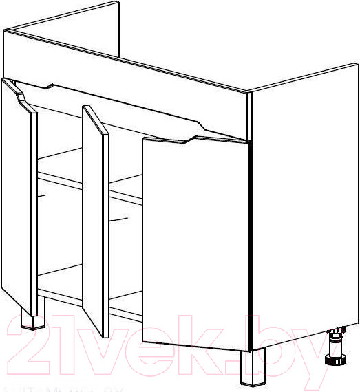 Изображение товара Тумба под умывальник СанитаМебель Сизаль 64.850