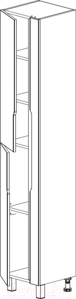 Изображение товара Шкаф-пенал для ванной СанитаМебель Сизаль 54.350 (левый)