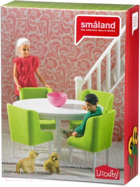 Изображение товара Комплект аксессуаров для кукольного домика Lundby Обеденная группа / LB-60209000