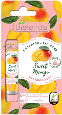Изображение товара Бальзам для губ Bielenda Botanical Lip Care сладкий манго (10г)