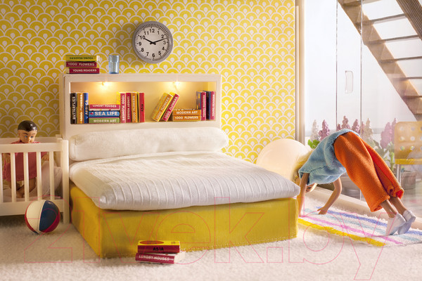 Изображение товара Комплект аксессуаров для кукольного домика Lundby Кровать с пеленальным комодом / LB-60209900