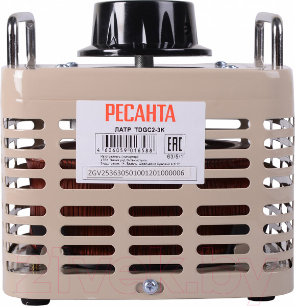 Изображение товара Трансформатор тока силовой Ресанта ЛАТР TDGC2- 3K 3kVA (63/5/3)