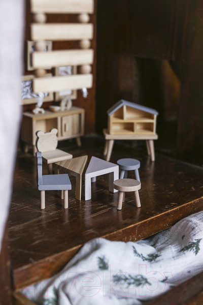 Изображение товара Комплект аксессуаров для кукольного домика Lundby Стол и стулья / LB-60906400