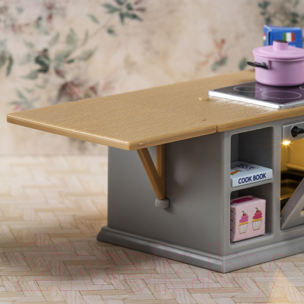 Изображение товара Комплект аксессуаров для кукольного домика Lundby Кухонный остров и холодильник / LB-60201800