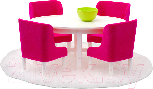 Изображение товара Комплект аксессуаров для кукольного домика Lundby Обеденная группа / Lundby LB-60208000 (малиновый)