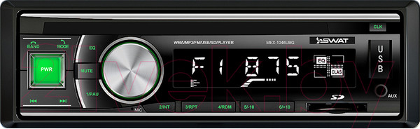 Изображение товара Бездисковая автомагнитола Swat MEX-1046UBG