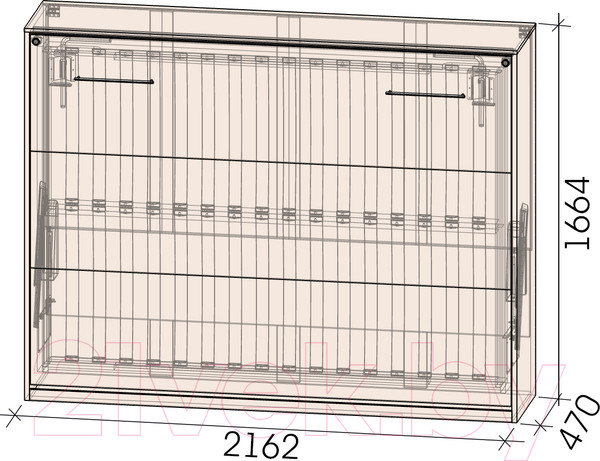 Изображение товара Шкаф-кровать трансформер Интерлиния Innova H140 (вудлайн/белый)