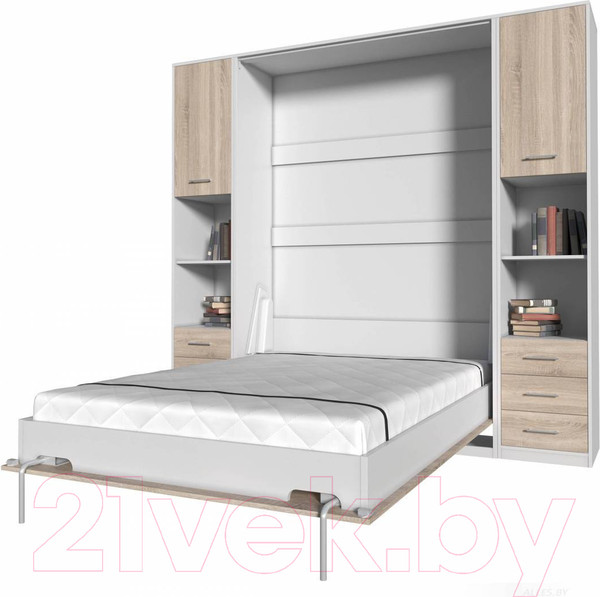 Изображение товара Комплект мебели для спальни Интерлиния Innova V140-1 (дуб сонома/белый)