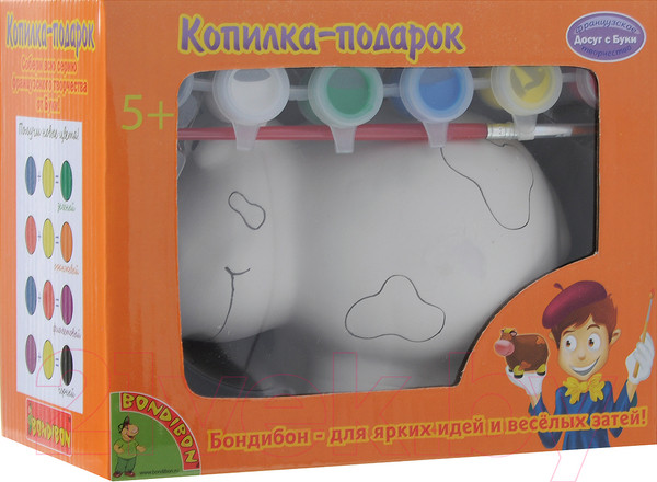 Изображение товара Набор для творчества Bondibon Копилка-подарок. Коровка/ ВВ0979