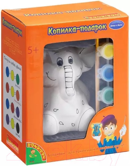 Изображение товара Набор для творчества Bondibon Копилка-подарок. Слоненок / ВВ0980