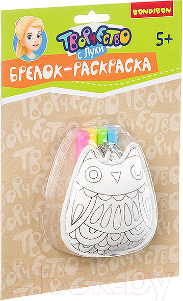 Изображение товара Набор для творчества Bondibon Брелок-раскраска. Совушка / ВВ3103