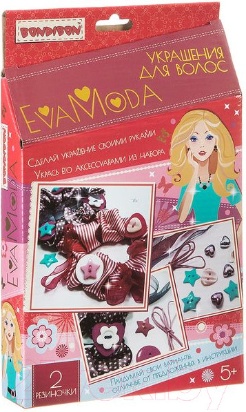 Изображение товара Набор для создания украшений Bondibon Eva Moda крашения для волос / ВВ1832