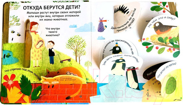 Изображение товара Книжка-панорамка Робинс Откуда берутся дети