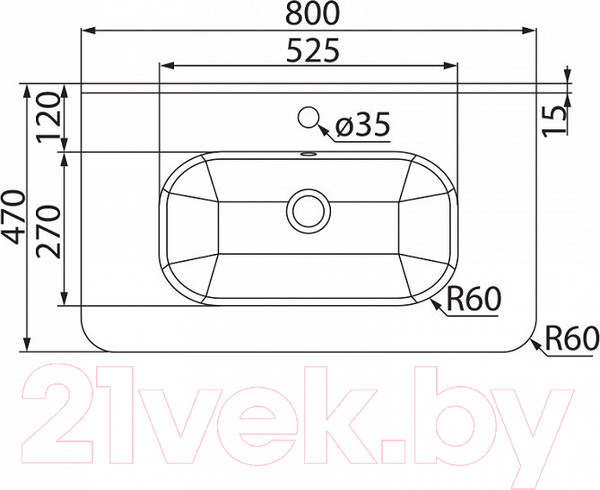 Изображение товара Тумба с умывальником IDDIS BRI80W0i95K